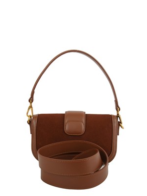 TWIN-SET Borsa a tracolla in suede Twinset marrone in DONNA