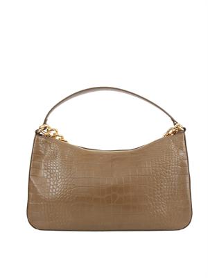 TWIN-SET Borsa 'Liliane' Twinset in pelle a stampa coccodrillo tortora in DONNA