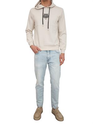 Felpa cappuccio Antony Morato in cotone interlock beige in UOMO