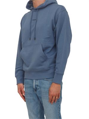 Felpa blu BOSS uomo in cotone in UOMO
