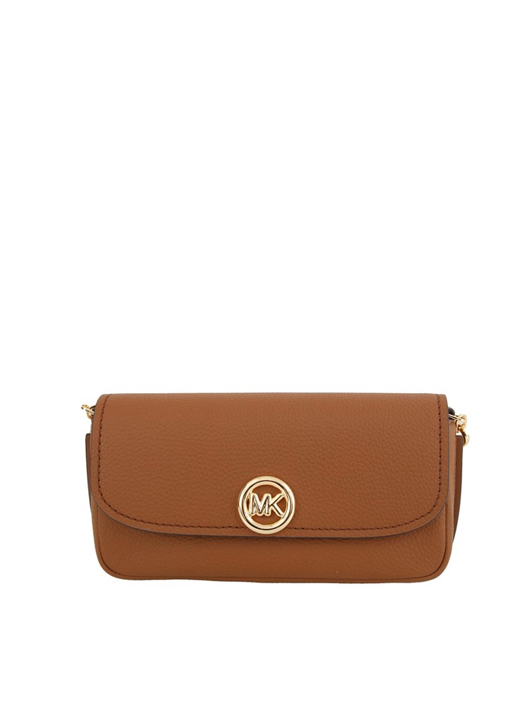 MICHAEL MICHAEL KORS Borsa a tracolla Michael Kors Nolita piccola in pelle martellata cuoio