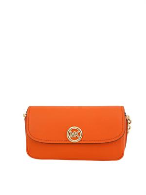 MICHAEL MICHAEL KORS Borsa a tracolla Michael Kors Nolita piccola in pelle martellata corallo in DONNA