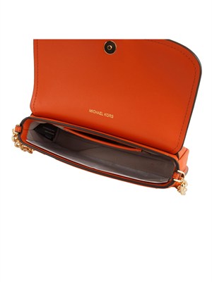 MICHAEL MICHAEL KORS Borsa a tracolla Michael Kors Nolita piccola in pelle martellata corallo in DONNA