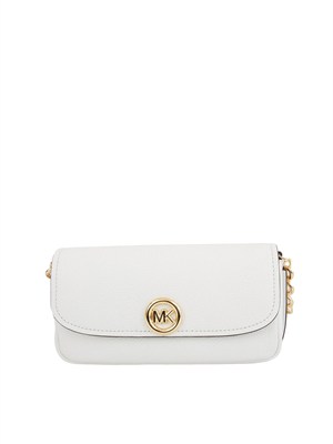 MICHAEL MICHAEL KORS Borsa a tracolla Michael Kors Nolita piccola in pelle martellata bianco in DONNA