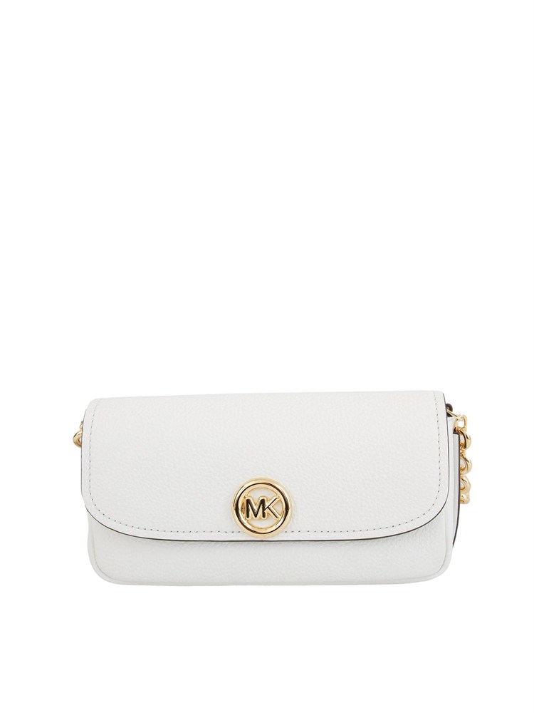 MICHAEL MICHAEL KORS Borsa a tracolla Michael Kors Nolita piccola in pelle martellata bianco
