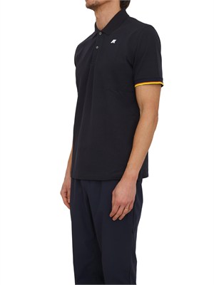 Polo uomo Vincent K-WAY in piquÉ di cotone blu in UOMO