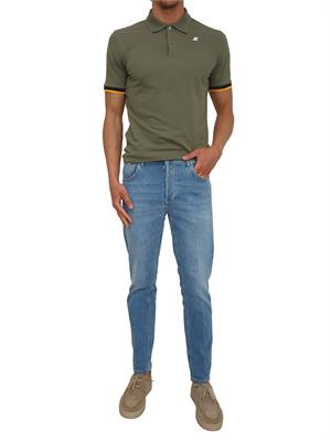 Polo uomo Vincent K-WAY in piquÉ di cotone verde in UOMO