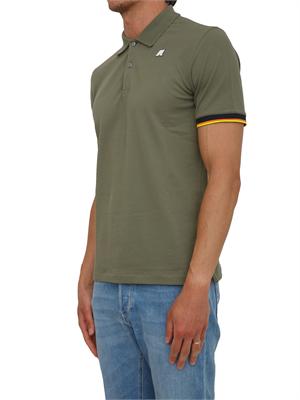 Polo uomo Vincent K-WAY in piquÉ di cotone verde in UOMO