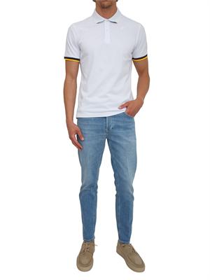 Polo uomo Vincent K-WAY in cotone bianco in UOMO