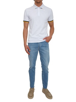 Polo uomo Vincent K-WAY in cotone bianco in UOMO