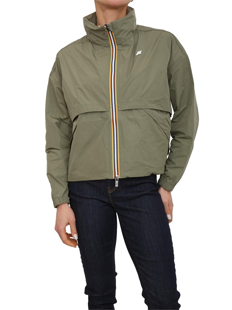 Giubbino Aubette K-WAY donna in tessuto verde