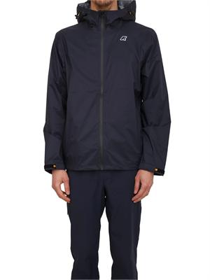 Giubbino unisex Charmain K-WAY in tessuto tecnico blu in UOMO
