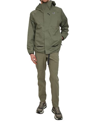 Giubbino unisex Roche K-WAY in tessuto tecnico verde in UOMO