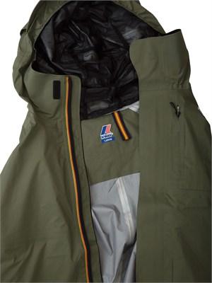 Giubbino unisex Roche K-WAY in tessuto tecnico verde in UOMO