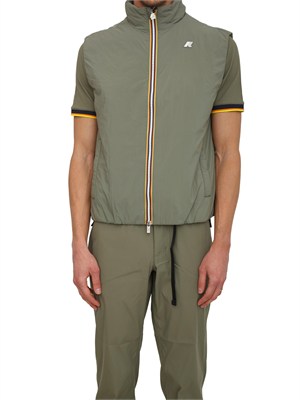Gilet uomo Valen K-WAY in Primaloft e tessuto tecnico verde in UOMO