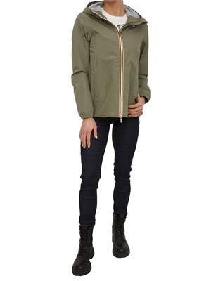 Giubbino Marguerite K-WAY donna in tessuto tecnico verde in DONNA
