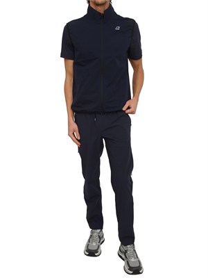 Gilet unisex Flaner K-WAY in felpa tecnica blu in UOMO