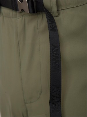 Pantaloni uomo Douvres K-WAY in tessuto tecnico verde in UOMO
