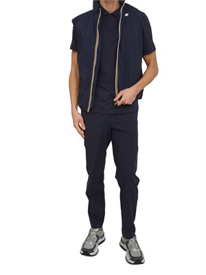 Pantaloni unisex Merager K-WAY in tessuto tecnico blu in UOMO