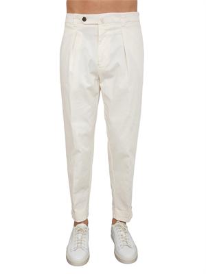 Pantaloni uomo Berwich in cotone elasticizzato avorio in UOMO
