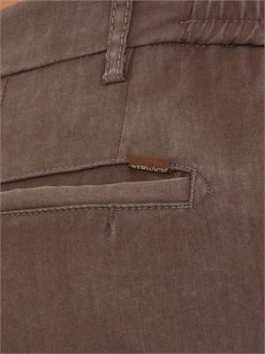 Pantaloni chino uomo Berwich in fresco lana marrone in UOMO