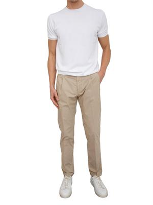 Pantaloni uomo Berwich in cotone e tencel beige in UOMO
