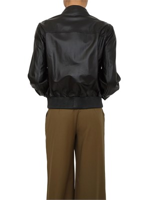 Giubbino corto Biada Max Mara Studio in pelle nera in DONNA