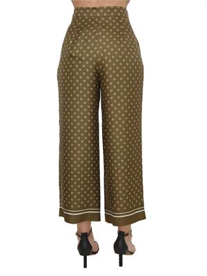 Pantalone Ottelia Max Mara Studio in twill di seta verde stampata in DONNA