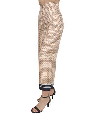 Pantalone Ottelia Max Mara Studio in twill di seta bianca stampata in DONNA
