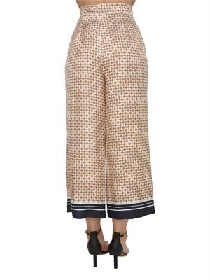 Pantalone Ottelia Max Mara Studio in twill di seta bianca stampata in DONNA