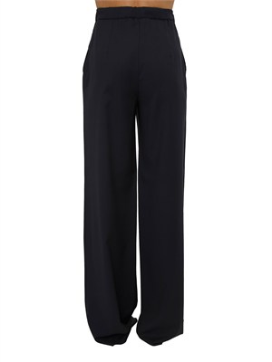 Pantalone fluido Corone Max Mara Studio in pura lana blu in DONNA