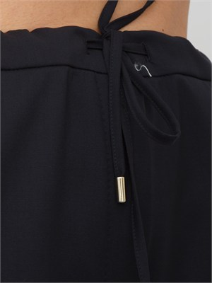 Pantalone fluido Corone Max Mara Studio in pura lana blu in DONNA