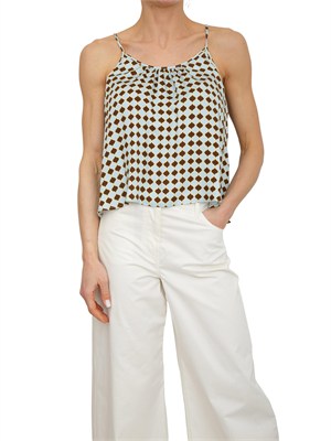 Top canotta Iblmastro di iBlues in tessuto raso stampato in DONNA