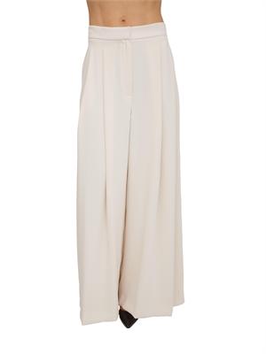 Pantaloni Iblmassa iBlues in crêpe fluido avorio in DONNA