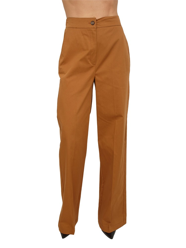 Pantaloni Iblurlo iBlues in cotone stretch cammello