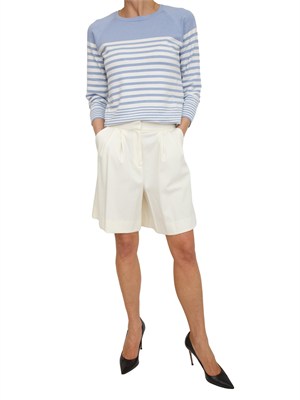 Shorts Ibldolmen iBlues in piquÉ di cotone bianco avorio in DONNA