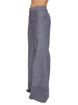 Pantaloni Iblorigine di iBlues in popeline di cotone blu in DONNA