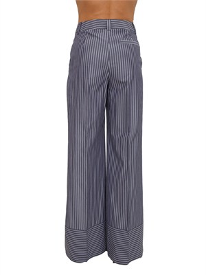 Pantaloni Iblorigine di iBlues in popeline di cotone blu in DONNA