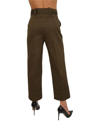 Pantaloni Iblaffetto iBlues in cotone stretch verde kaki in DONNA