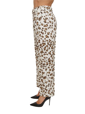 Pantalone Emmosso di Emme Marella in twill bianco animalier in DONNA