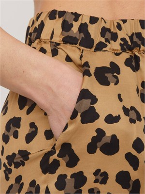 Pantalone Emmosso di Emme Marella in twill cammello animalier in DONNA