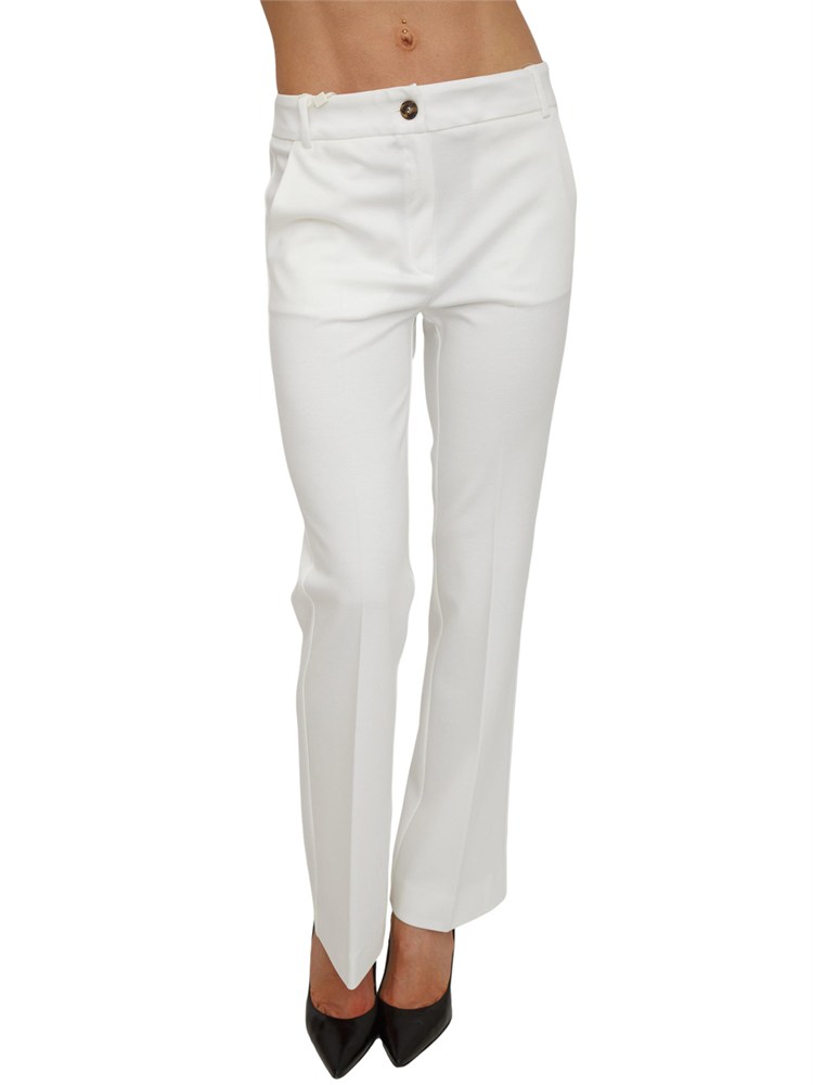 Pantaloni Emmflare Emme Marella in jersey stretch bianco