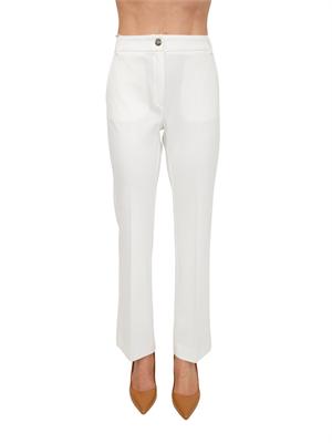 Pantaloni Flare Emme Marella in jersey bianco in DONNA
