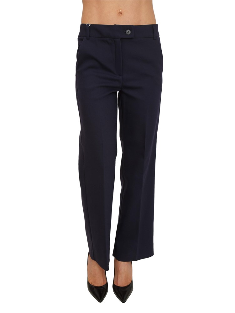 Pantaloni donna Emmsalute di Emme Marella in misto cotone blu
