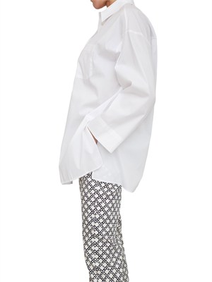 Camicia over Emmpappa di Emme Marella in misto cotone bianco in DONNA