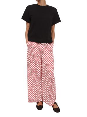 Pantalone Emmcaraffa Emme Marella in twill stampato rosso in DONNA
