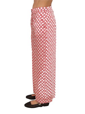 Pantalone Emmcaraffa Emme Marella in twill stampato rosso in DONNA