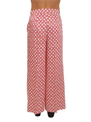 Pantalone Emmcaraffa Emme Marella in twill stampato rosso in DONNA