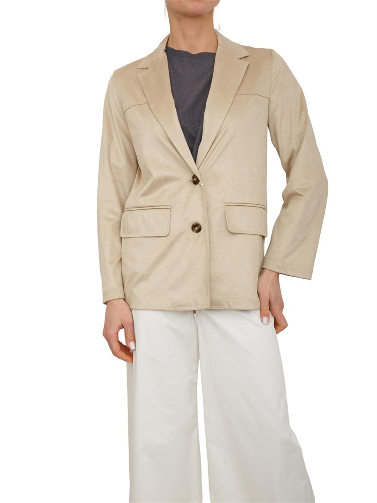 Giacca Emmcerchio di Emme Marella in jersey stretch beige