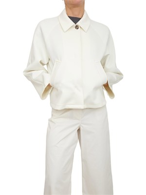 Giubbino Emmfontana di Emme Marella in morbido tessuto bianco in DONNA